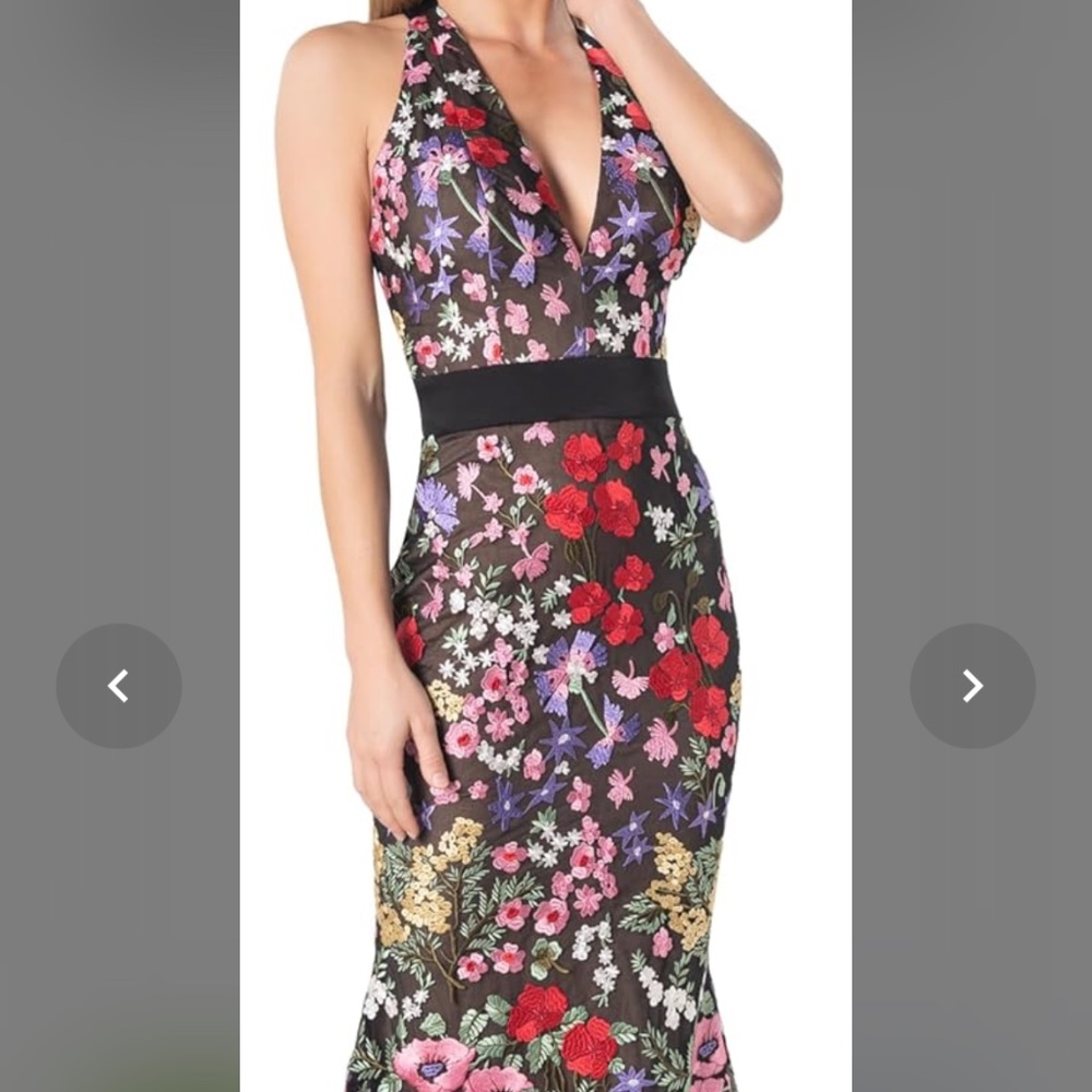 NWT Dress The Population Camden full length flower gown
